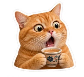Shocked chai cat